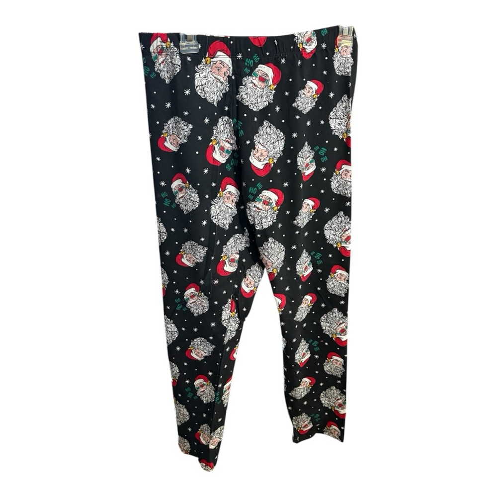 Black Santa Print Leggings Pants Plus XXL (19)